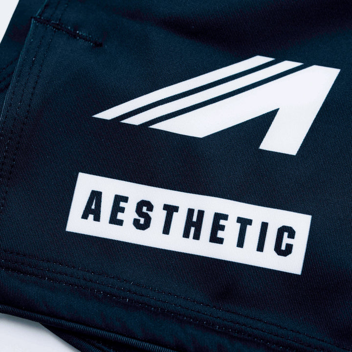 AESTHETIC Axis Combat Shorts – Black logo details
