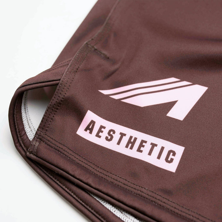 AESTHETIC Axis Combat Shorts – Chestnut Brown side view