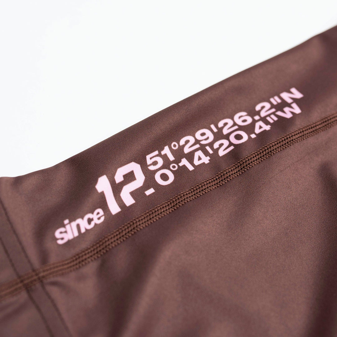 AESTHETIC Axis Short Sleeve Rashguard - Chestnut Brown side details