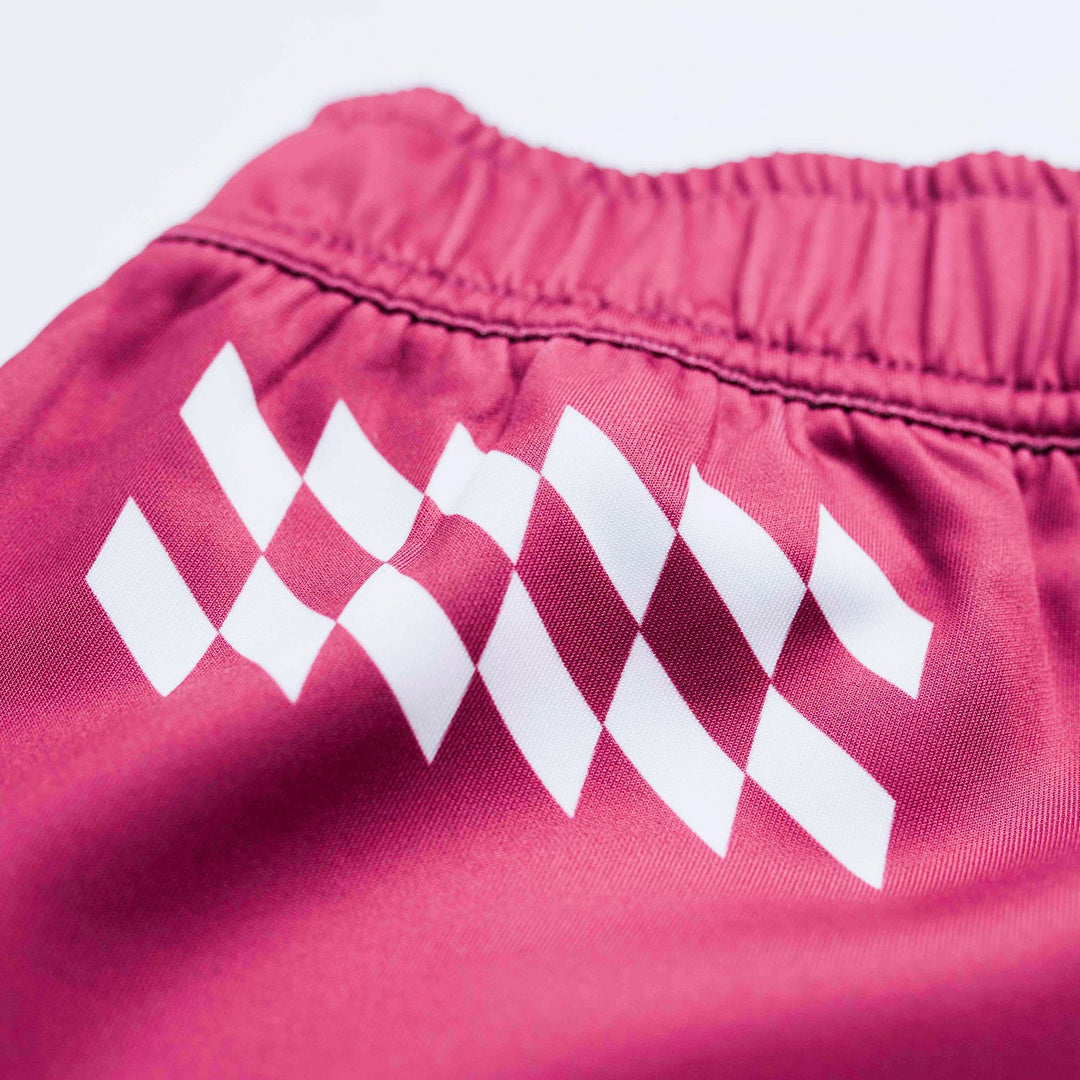 AESTHETIC Axis Combat Shorts – Ruby Red top view
