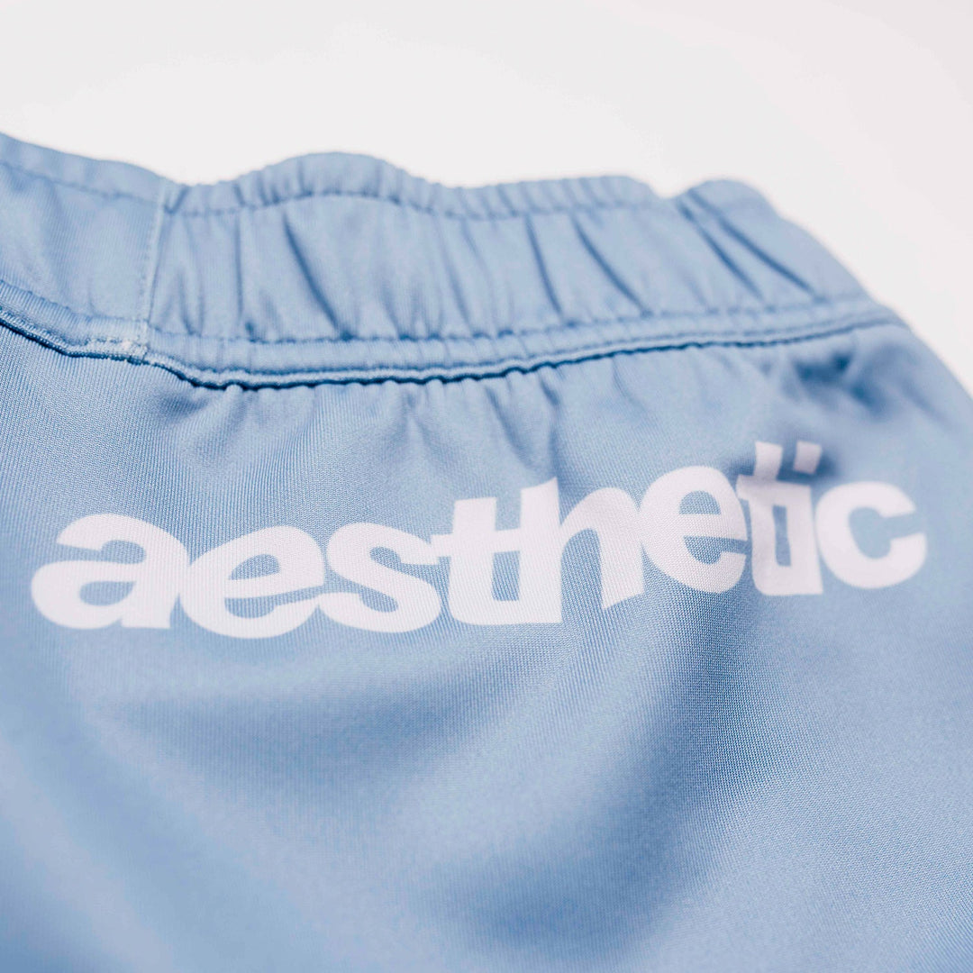 AESTHETIC Axis Combat Shorts – Steel Grey details