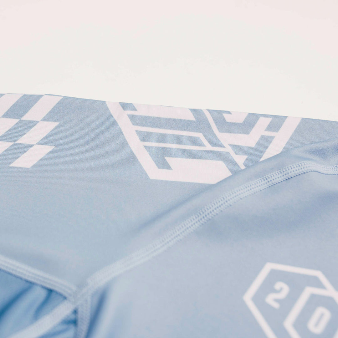 AESTHETIC Axis Short Sleeve Rashguard - Steel Grey sleeve details