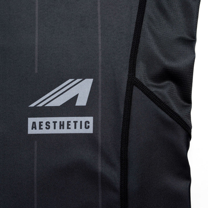 AESTHETIC UK Long Sleeve Ranked Rashguard 2026 Black - logo details
