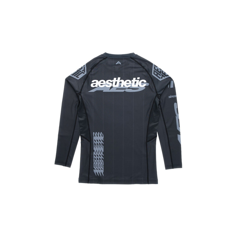 AESTHETIC UK Long Sleeve Ranked Rashguard 2026 Black - back view
