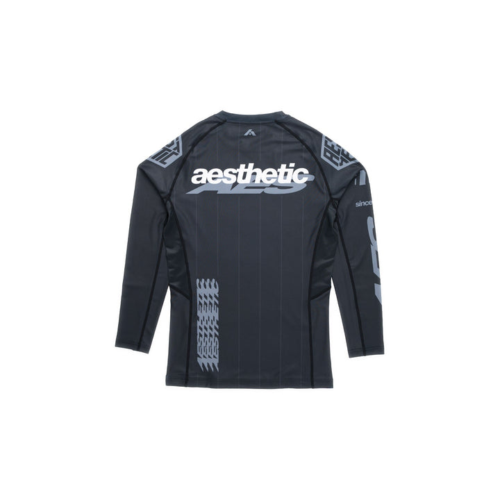 AESTHETIC UK Long Sleeve Ranked Rashguard 2026 Black - back view
