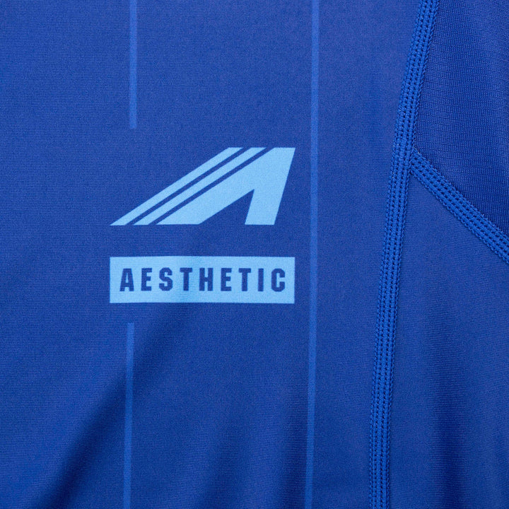 AESTHETIC UK Short Sleeve Ranked Rashguard 2026 Blue - logo details
