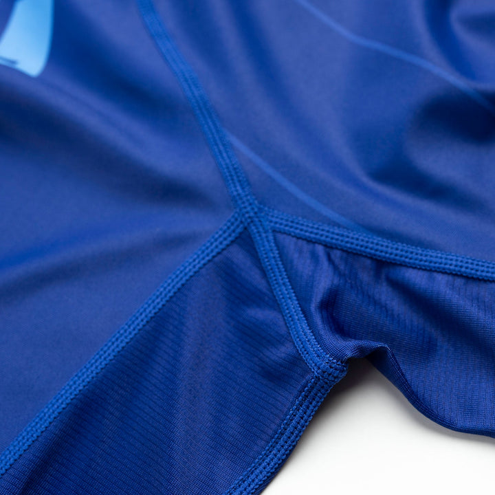 AESTHETIC UK Short Sleeve Ranked Rashguard 2026 Blue - stitch details