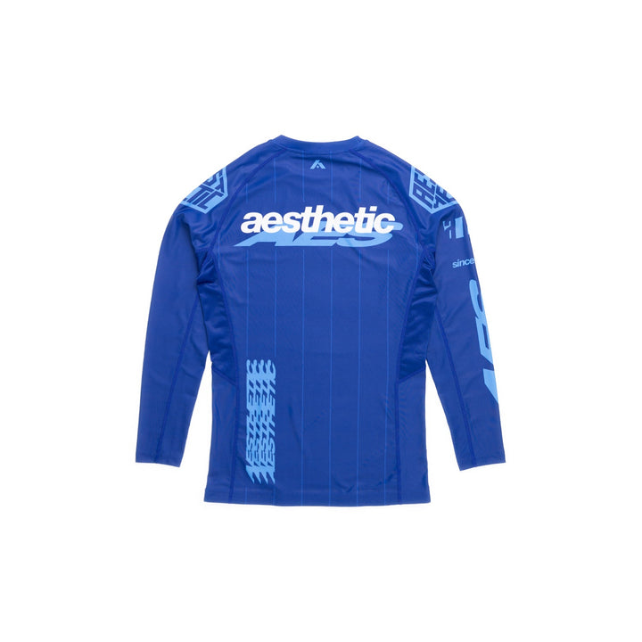 AESTHETIC UK Long Sleeve Ranked Rashguard 2026 Blue - back view