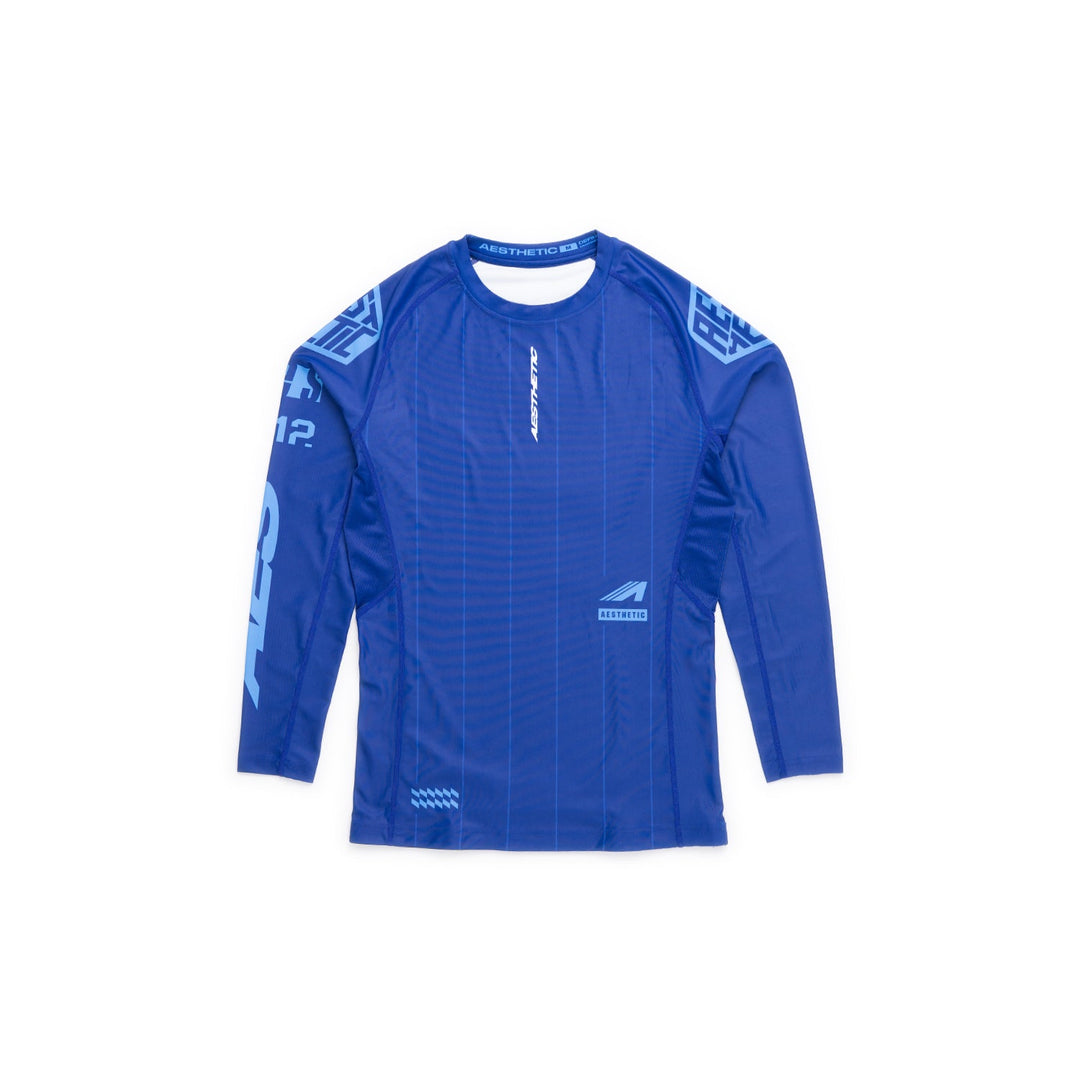 AESTHETIC UK Long Sleeve Ranked Rashguard 2026 Blue - front view