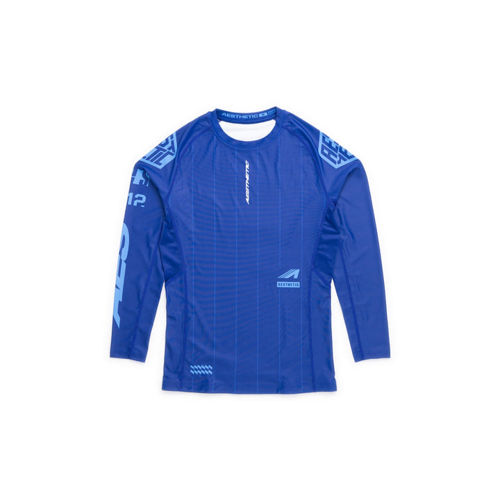 AESTHETIC UK Long Sleeve Ranked Rashguard 2026 Blue - front view
