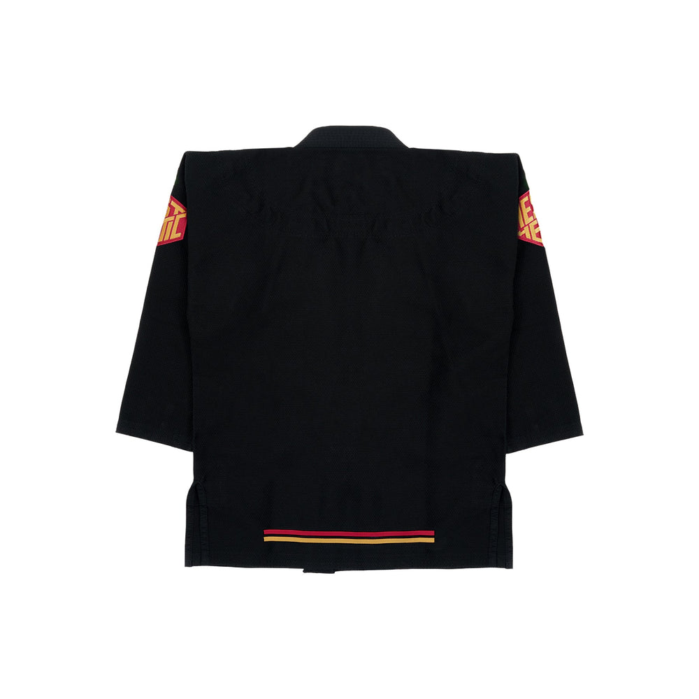 AESTHETIC The Competitor BJJ Gi – Black/Carmine Red jacket back view
