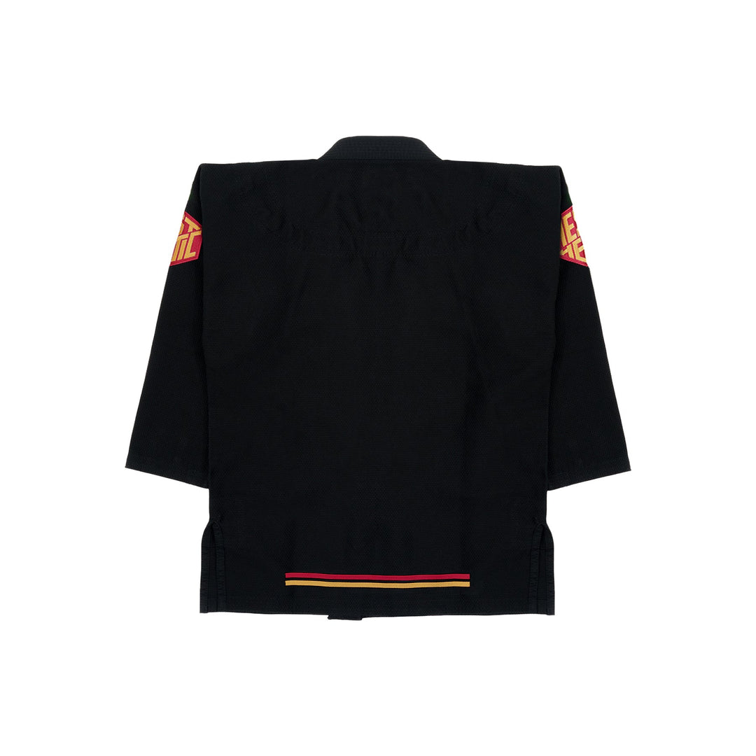 AESTHETIC The Competitor BJJ Gi – Black/Carmine Red jacket back view