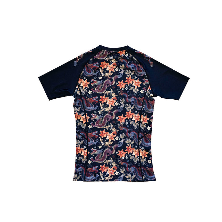 Dragon Floral Short Sleeve Rashguard