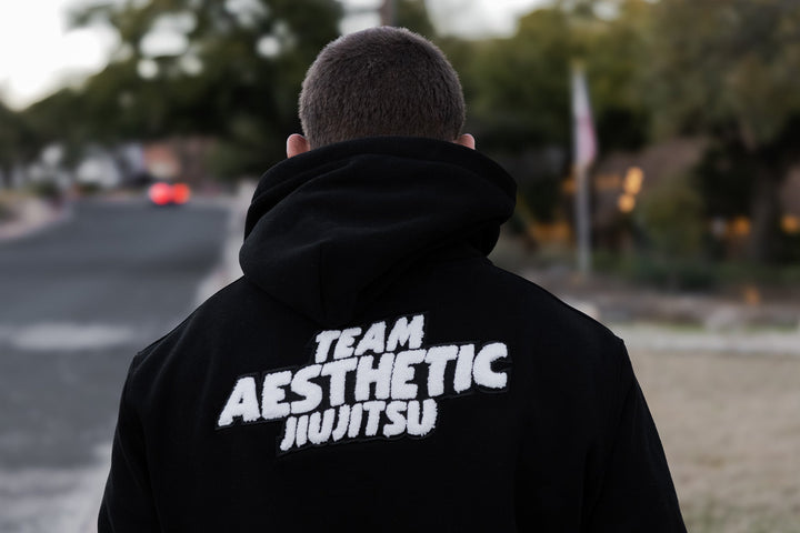 AESTHETIC Varsity Fleece Hoodie - Black