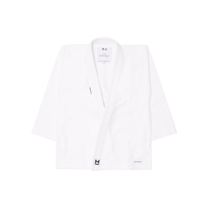 AESTHETIC Pan Ams Meregali Kimono BJJ Gi – White jacket front view