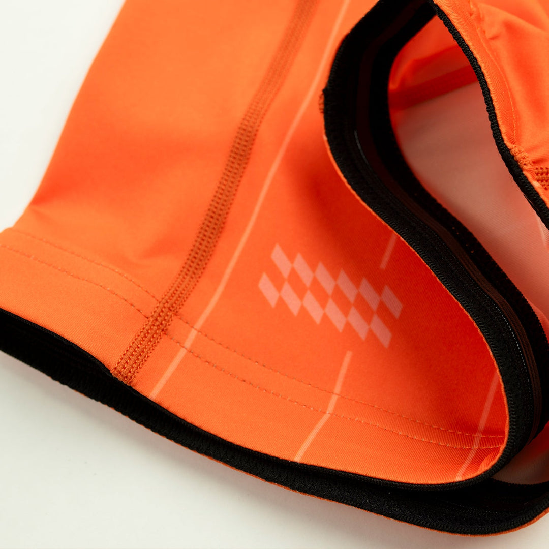 AESTHETIC UK Youth Short Sleeve Ranked Rashguard 2026 Orange - lining close up