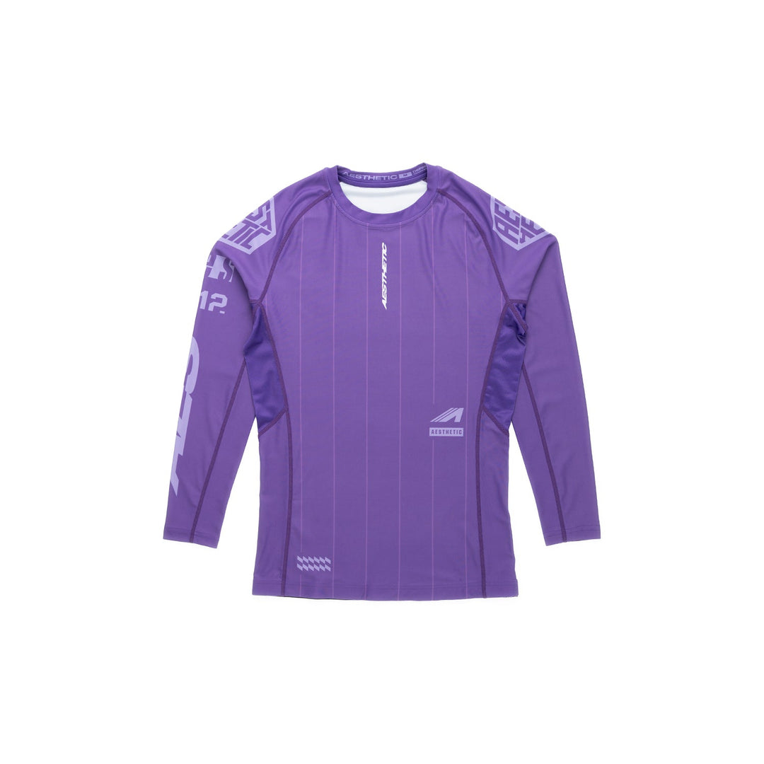 AESTHETIC UK Long Sleeve Ranked Rashguard 2026 Purple - front view