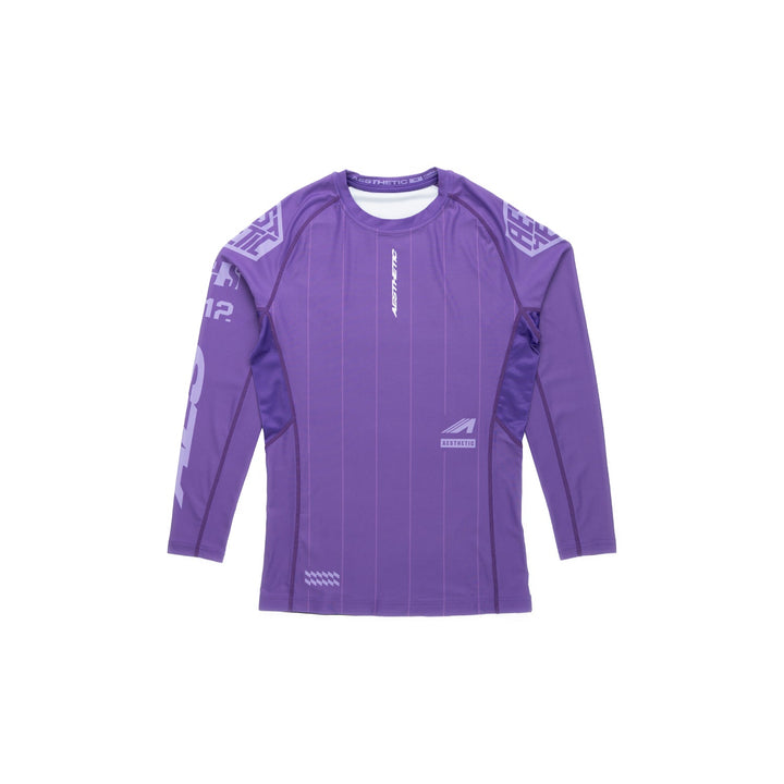 AESTHETIC UK Long Sleeve Ranked Rashguard 2026 Purple - front view