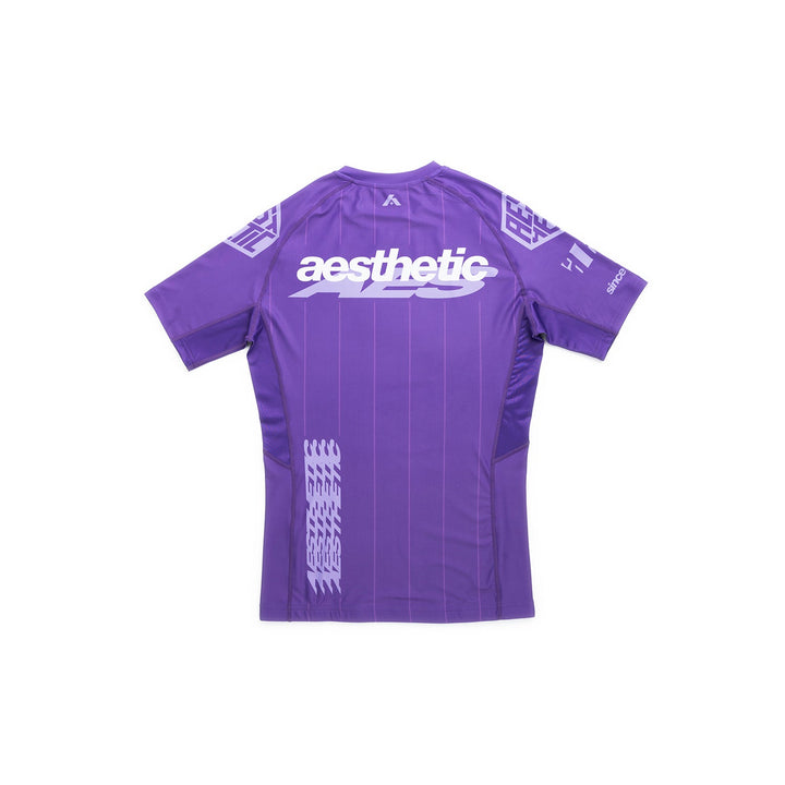AESTHETIC UK Short Sleeve Ranked Rashguard 2026 Purple - back view