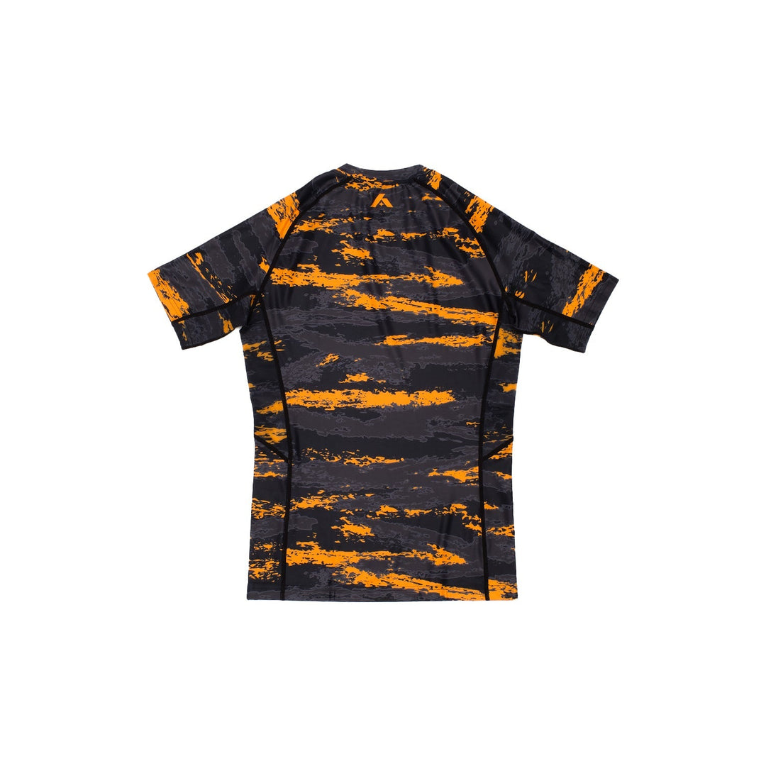 AESTHETIC Blaze Short Sleeve BJJ Rashguard – Black back view