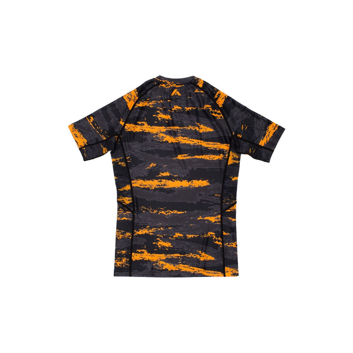 AESTHETIC Blaze Short Sleeve BJJ Rashguard – Black back view