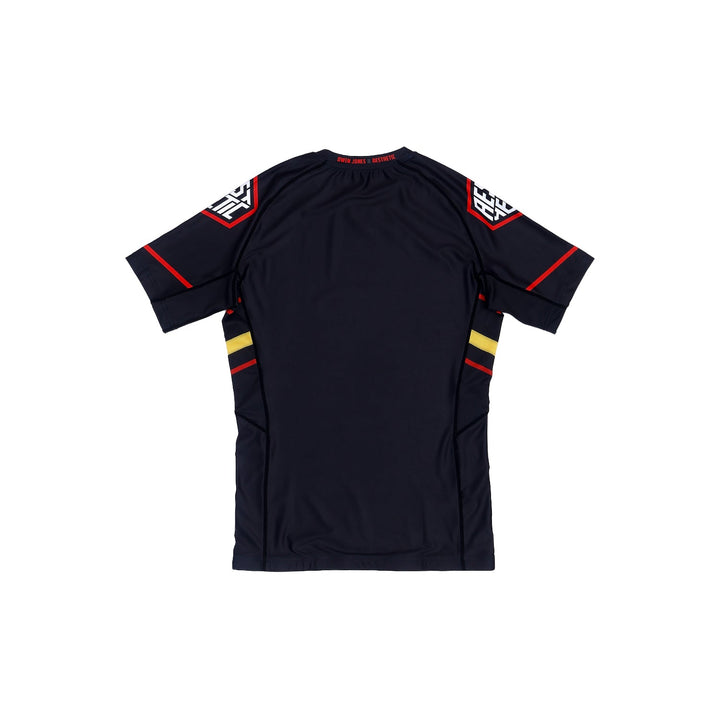 AESTHETIC Moto Owen Jones Short Sleeve BJJ Rashguard – Black back view