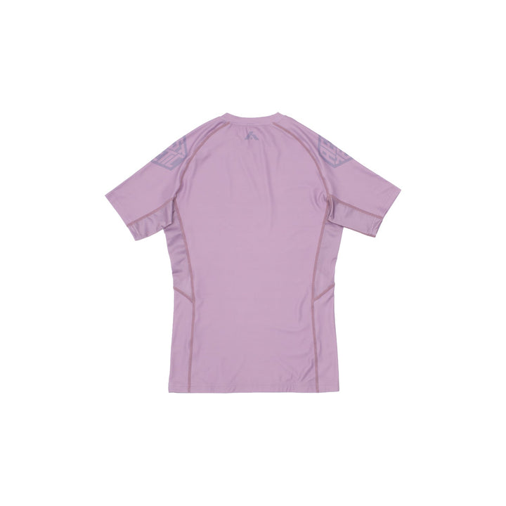 AESTHETIC Pastel Dusty Purple Short Sleeve BJJ Rashguard – back view