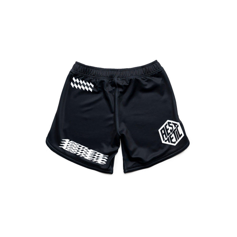 AESTHETIC Axis Combat Shorts – Black back view
