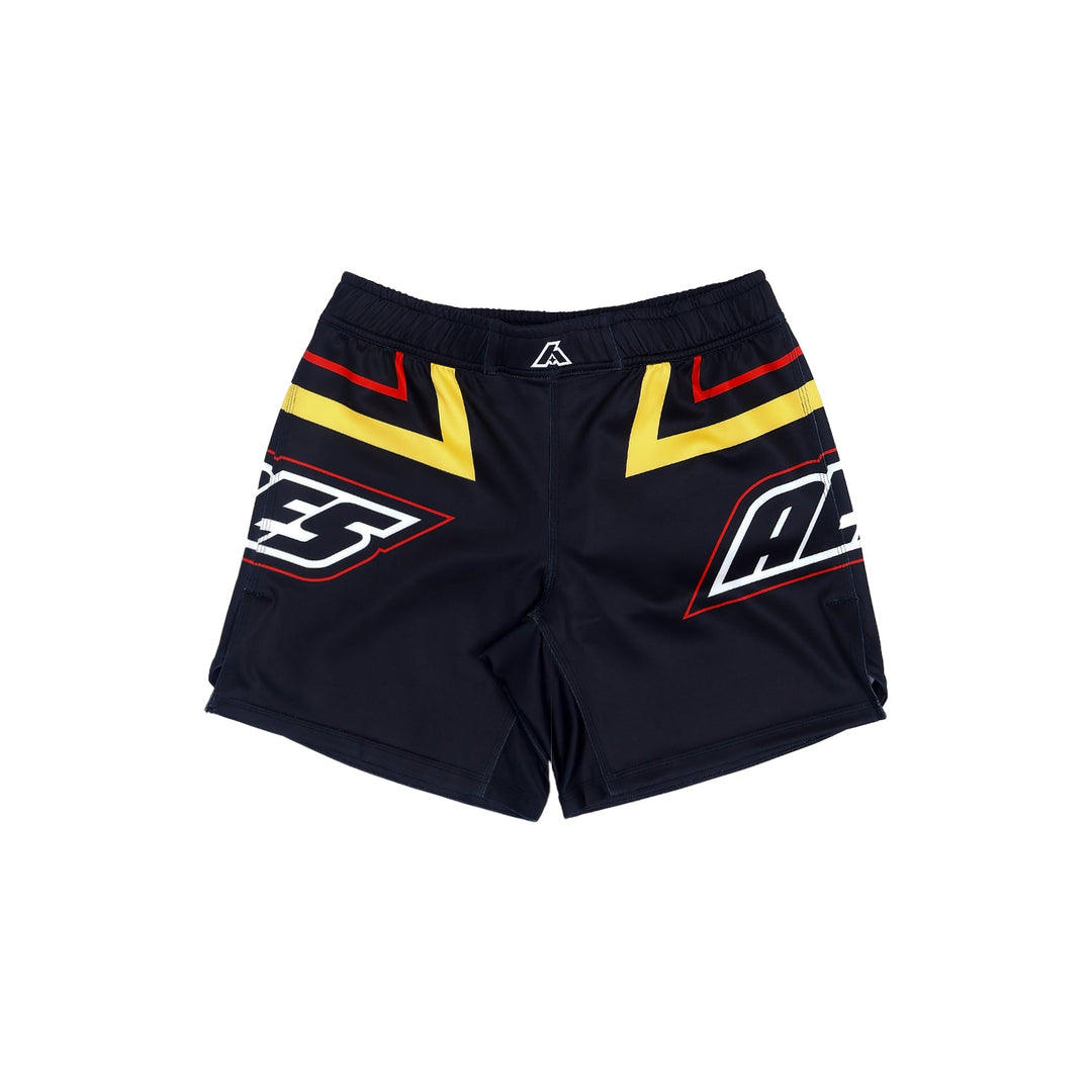 AESTHETIC Moto Owen Jones Combat Nogi Shorts – Black front view