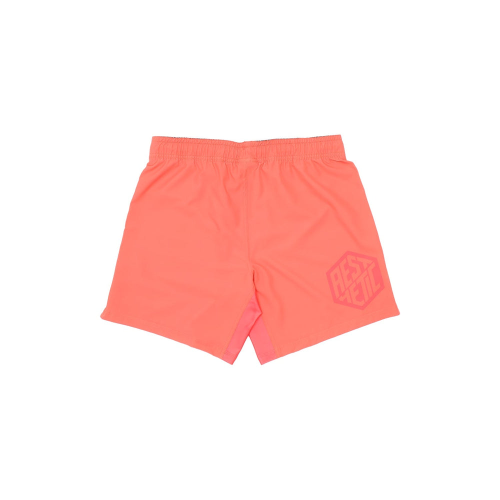 AESTHETIC Pastel Coral Grappling Shorts – back view