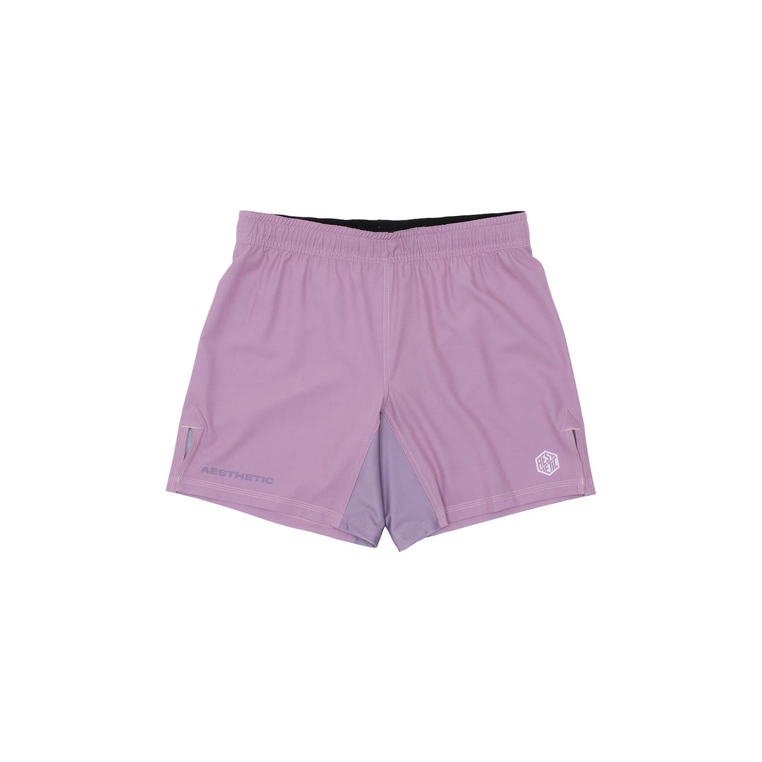 AESTHETIC Pastel Dusty Purple Grappling Shorts – front view