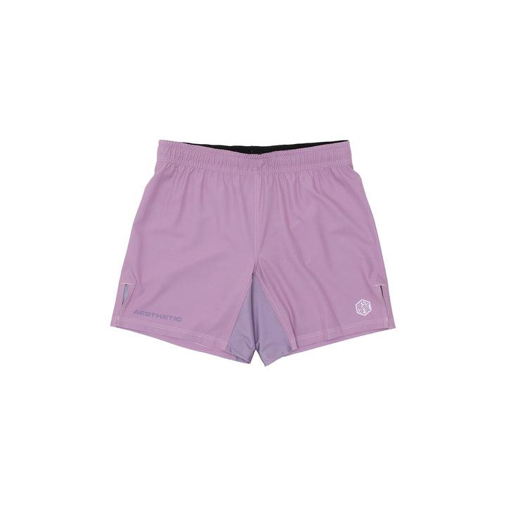 AESTHETIC Pastel Dusty Purple Grappling Shorts – front view