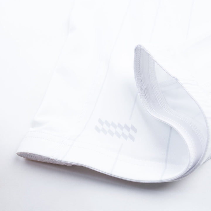 AESTHETIC UK Youth Short Sleeve Ranked Rashguard 2026 White - lining details