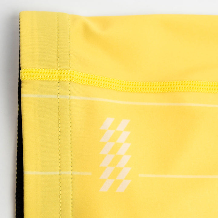 AESTHETIC UK Youth Short Sleeve Ranked Rashguard 2026 Yellow - stitch details