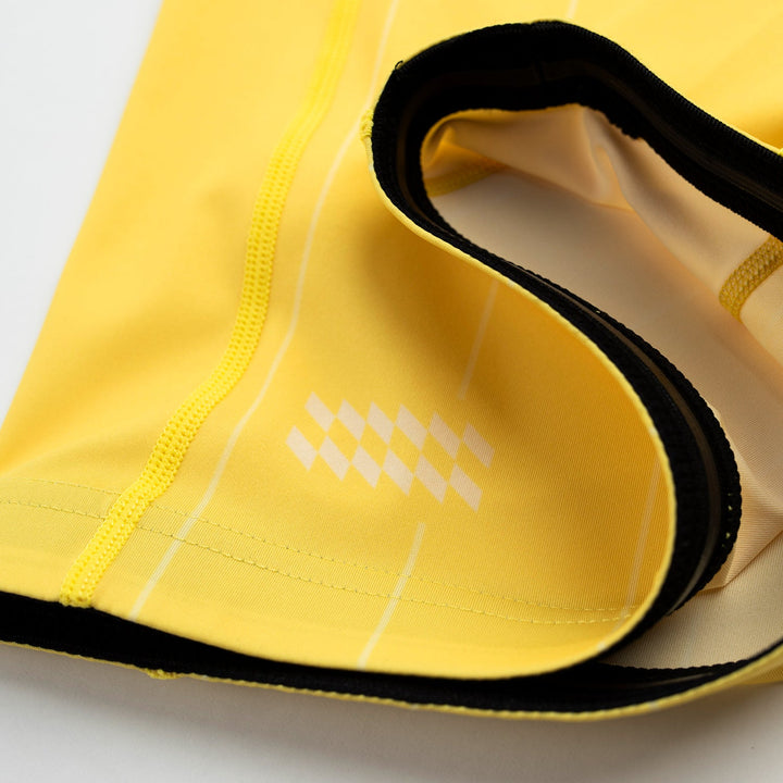 AESTHETIC UK Youth Short Sleeve Ranked Rashguard 2026 Yellow - lining details